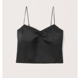 Abercrombie & Fitch | 90’s Satin Cami/tank top- crop top| Black| Size: S - NEW